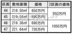 44から47はミサワホーム㈱建築条件付